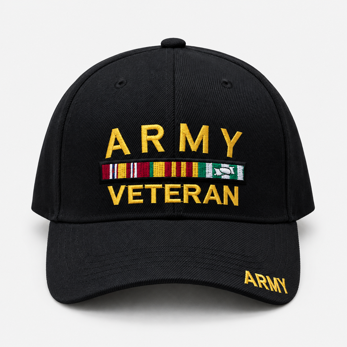 Army Veteran embroidered cap in black