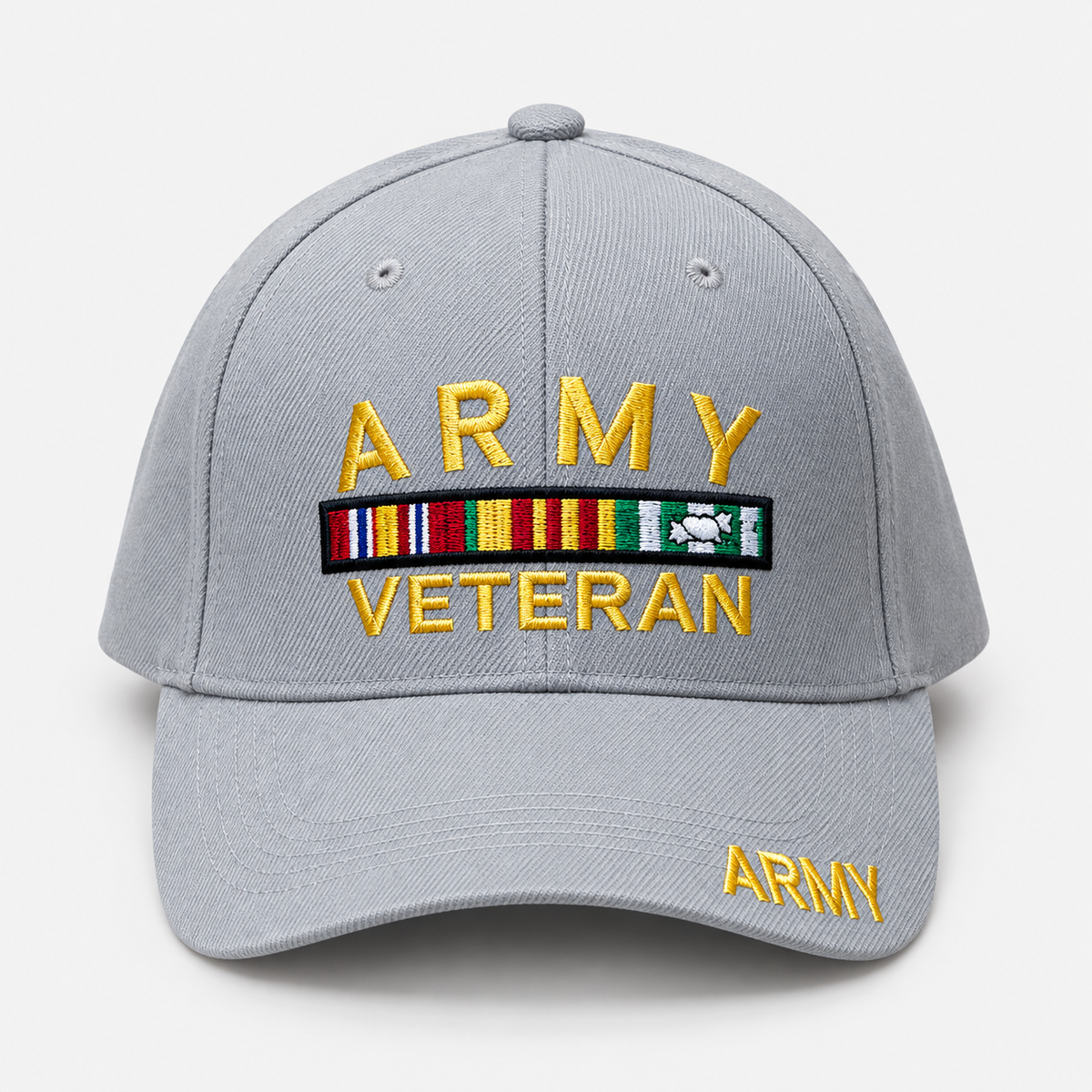 Army Veteran embroidered cap in gray