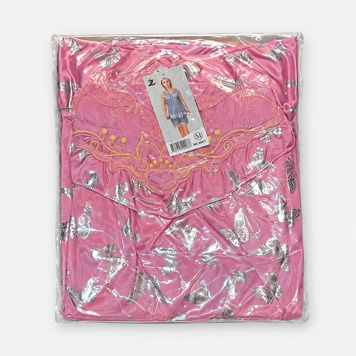 Butterfly Print Camisole & Shorts Set — pink packaged set