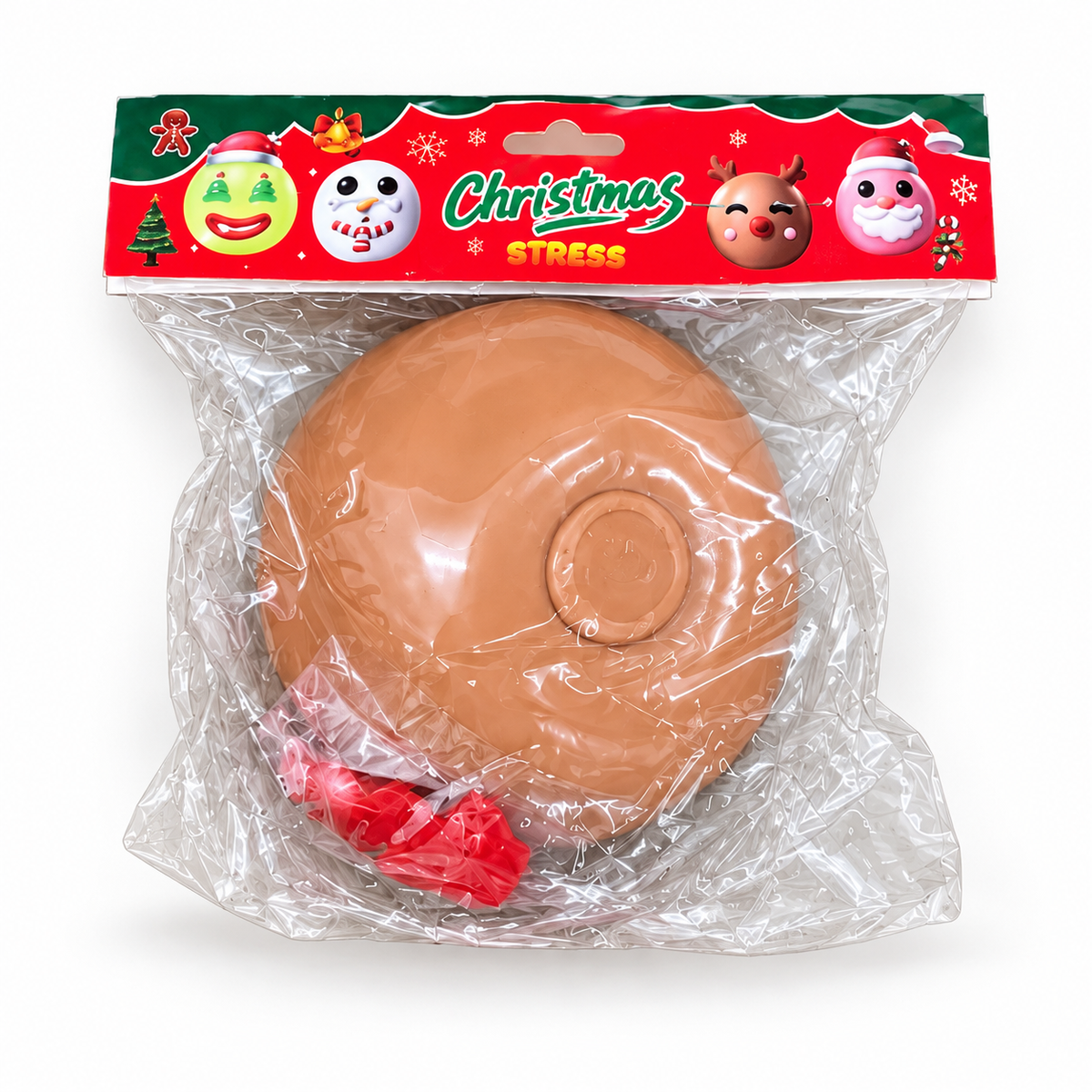 Brown Christmas DIY squishy stress ball in retail packaging