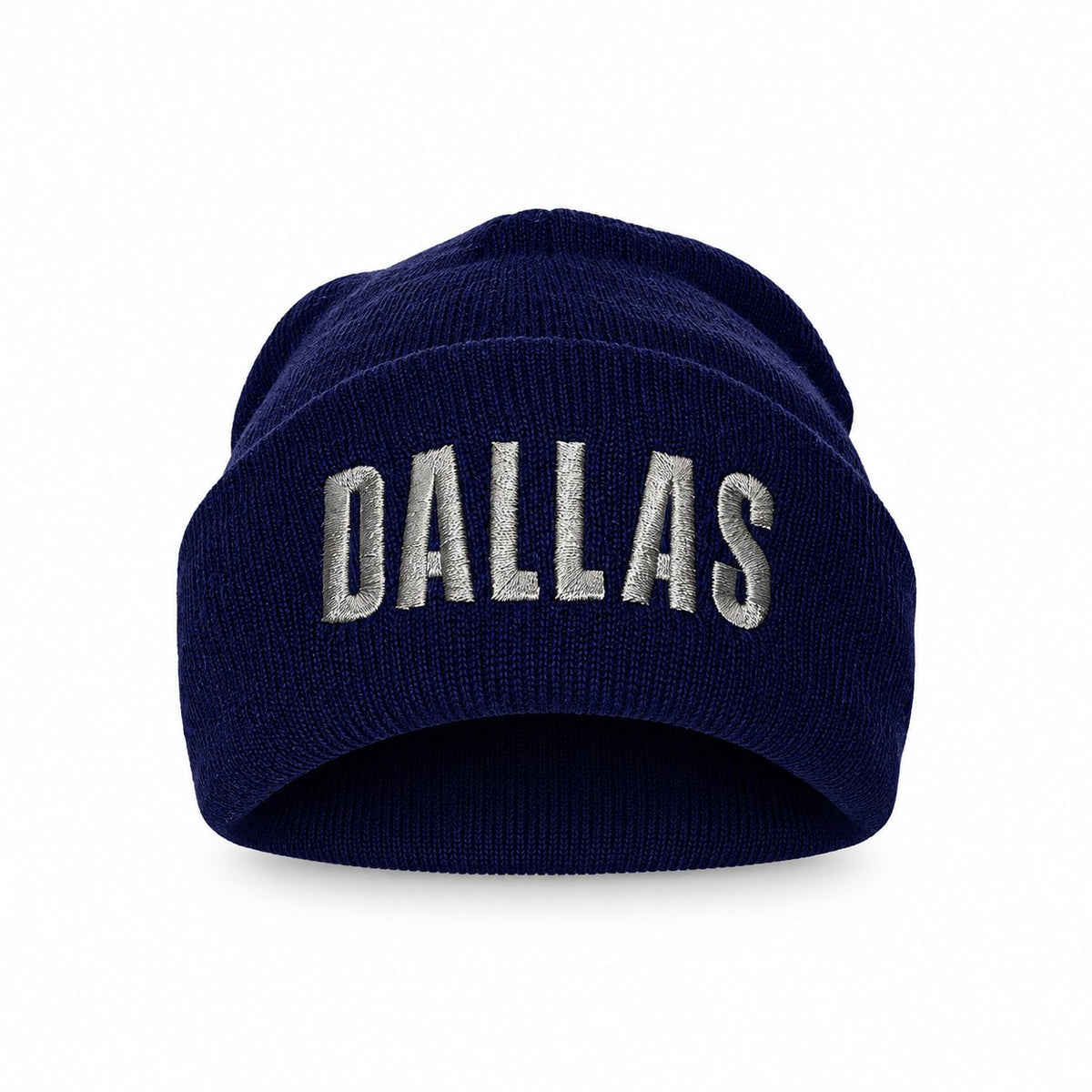 Navy Dallas embroidered beanie