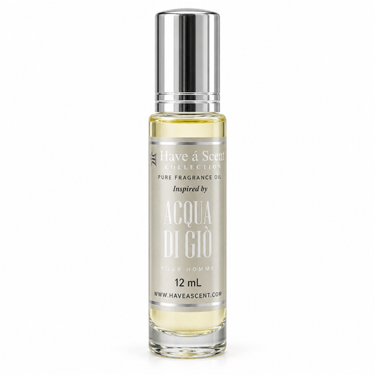 Have a Scent Acqua di Gio-inspired fragrance oil, 12 mL bottle on a white background