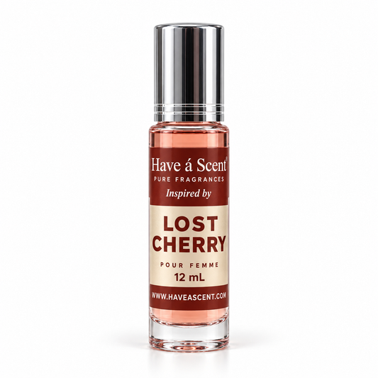 Have a Scent Lost Cherry-inspired fragrance oil, 12 mL bottle on a white background