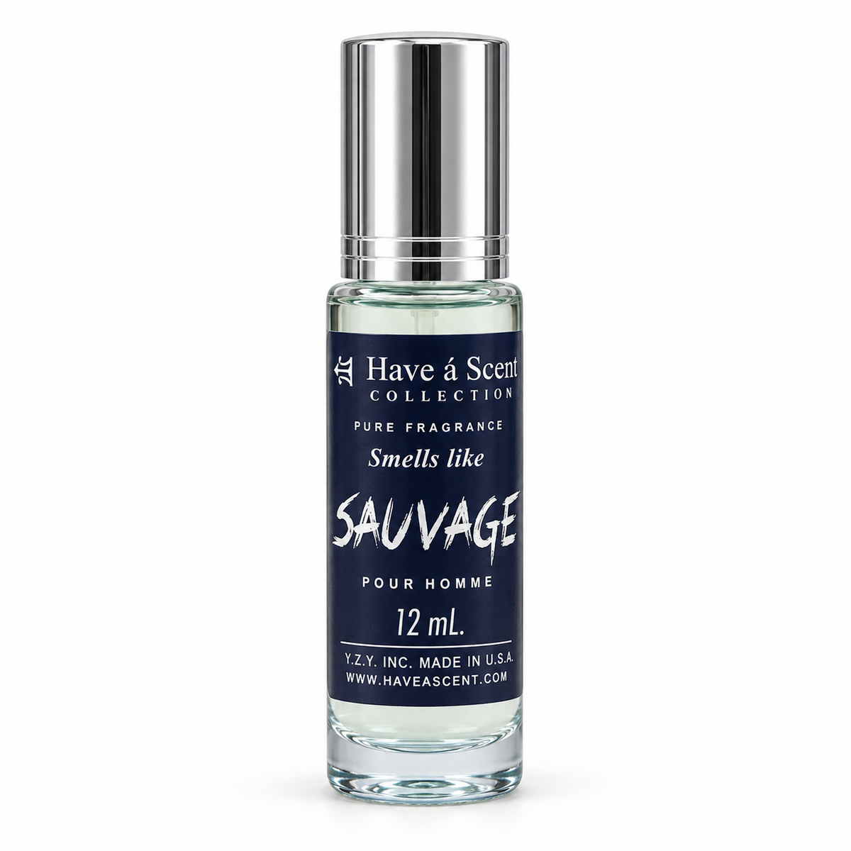 Have a Scent Sauvage-inspired fragrance oil, 12 mL bottle on a white background