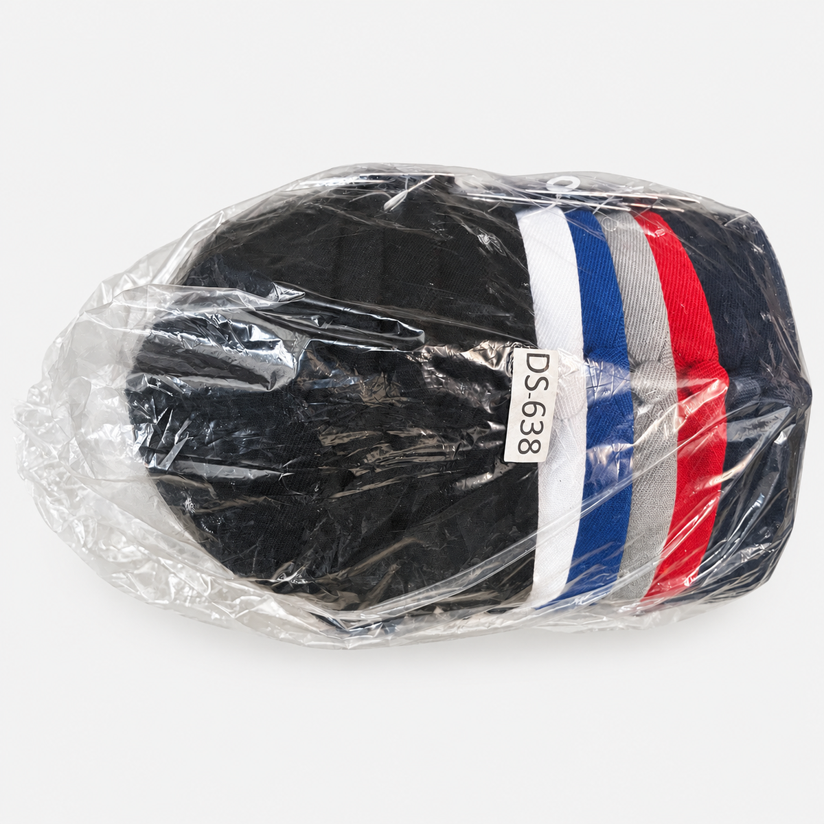 Gorras de béisbol con caballos bordados — vista superior; surtido de 12 piezas