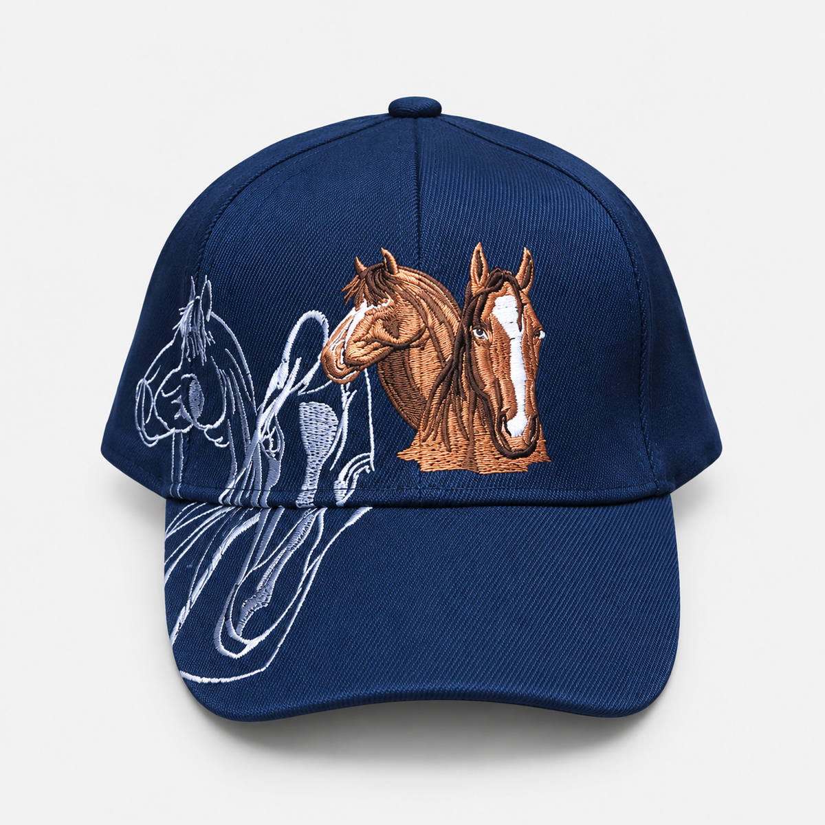 Gorras de béisbol con caballos bordados — color: azul marino