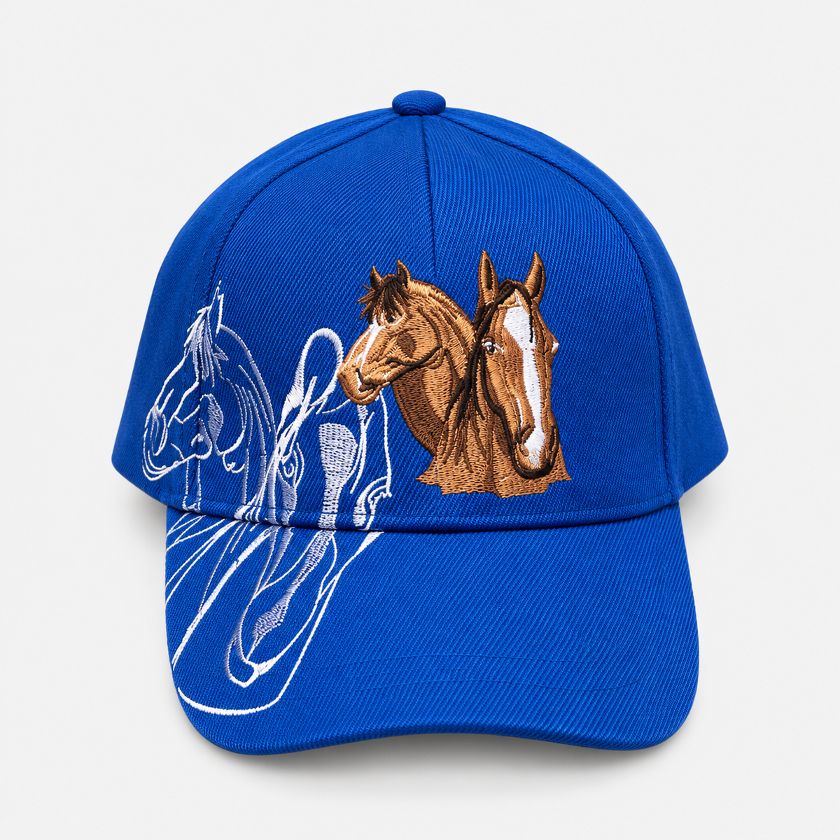 Gorras de béisbol con caballos bordados — color: azul rey