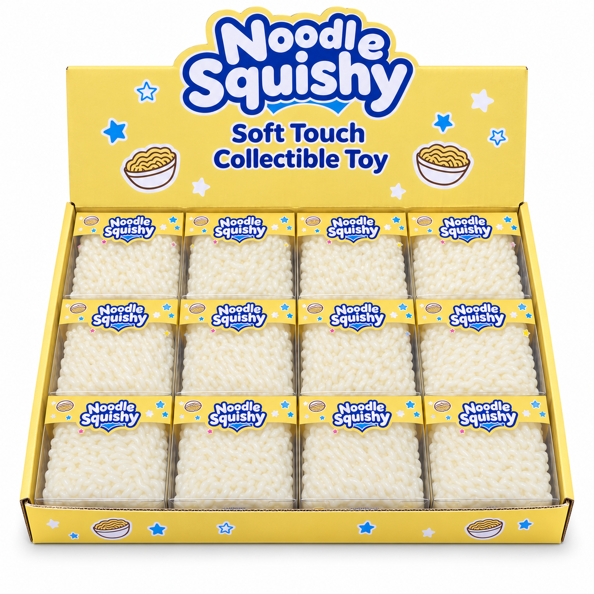Noodle Squishy countertop display with twelve individually packaged toys; sold individually