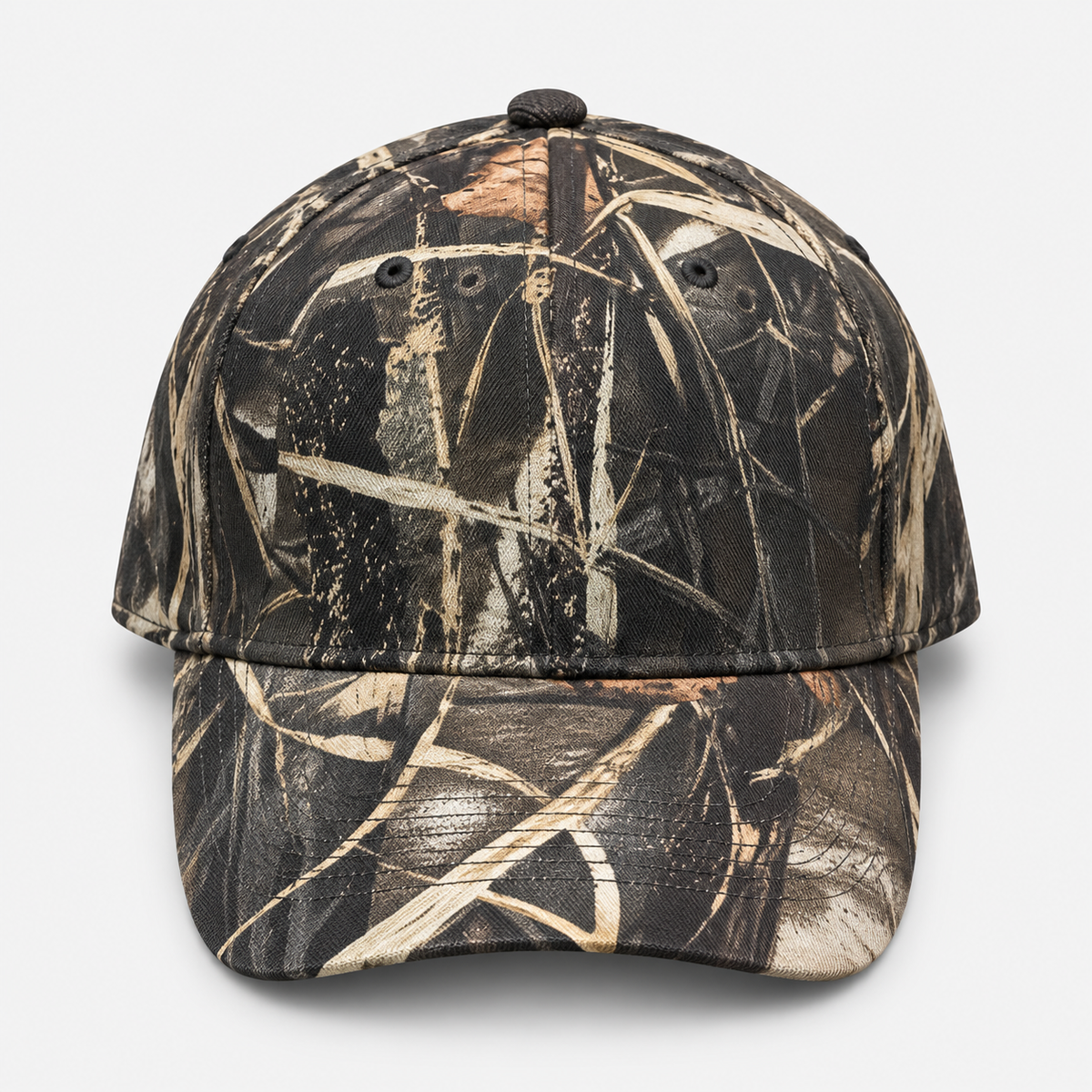 Plain woodland camouflage baseball cap