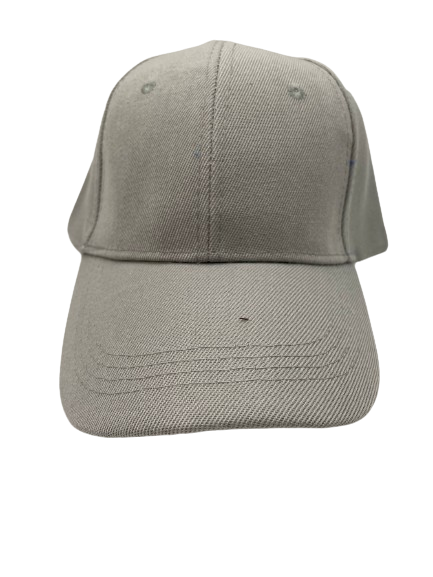 Khaki plain baseball hat with curved brim